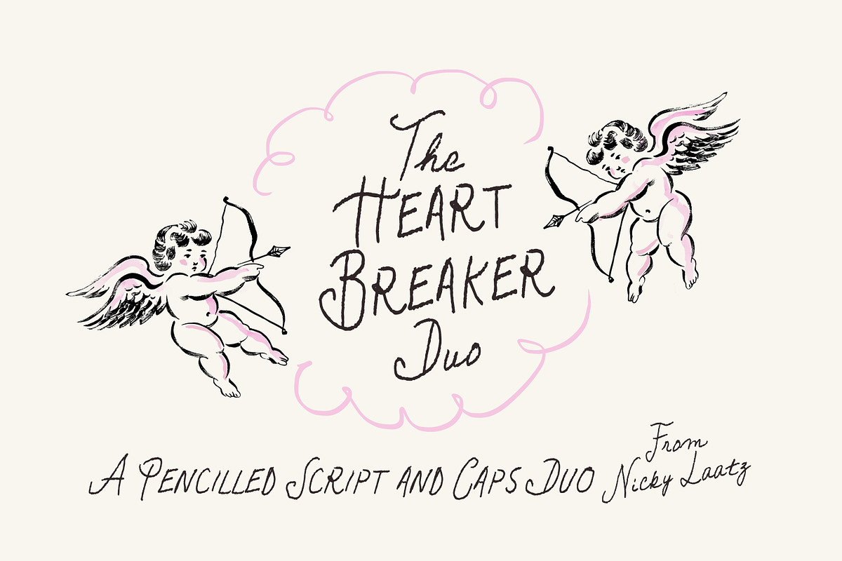 Heart Breaker Font Duo, a Handwritten Font by Nicky Laatz (Photo 1 of 26)