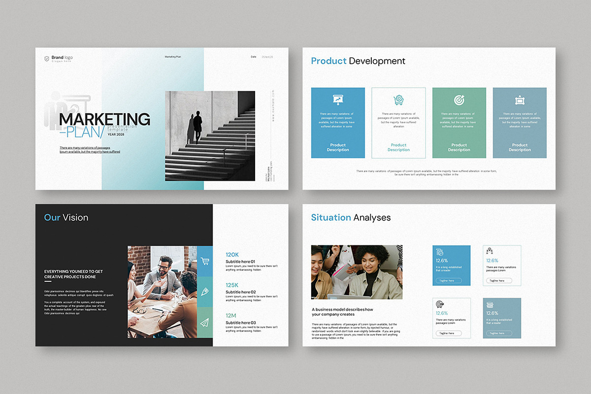 Marketing Plan Presentation Template, a Presentation Template by Slide_Genius1 (Photo 4 of 8)