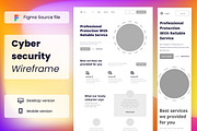 Cybersecurity Wireframe Website, a Wireframe Template by INSPR STD (Thumbnail 1 of 4)