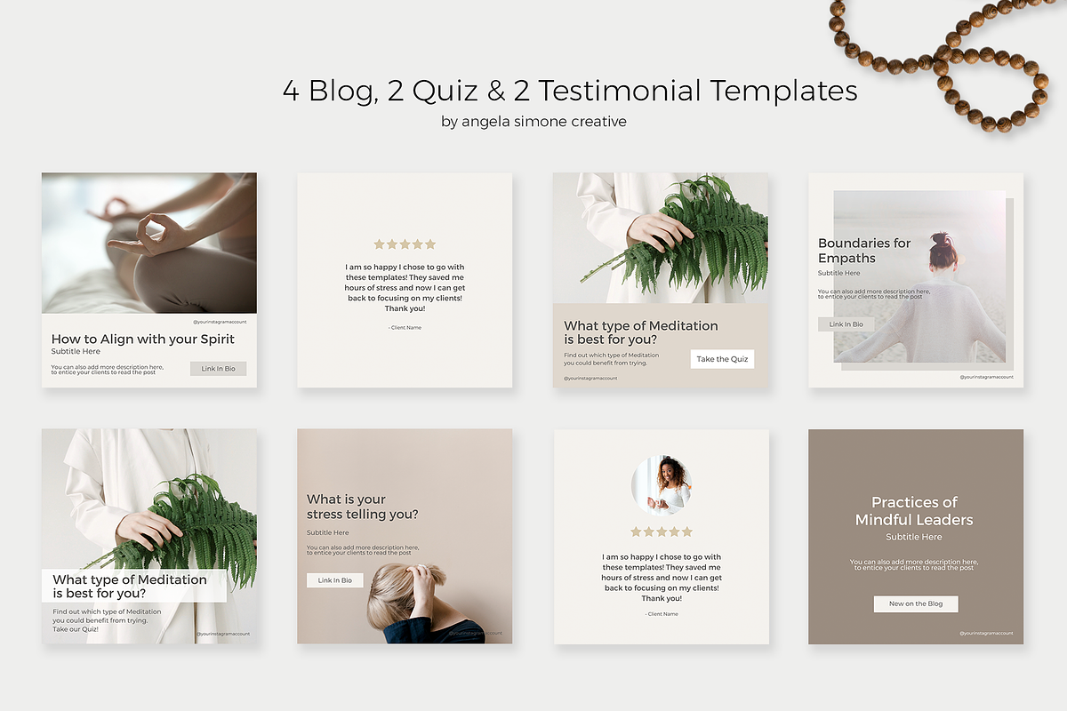 Instagram Canva Minimalist Templates, a Social Media Template by angela simone creative (Photo 10 of 25)