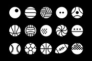 Sports Ball Icon Set, a Solid Icon by Buqancreative (Thumbnail 2 of 2)