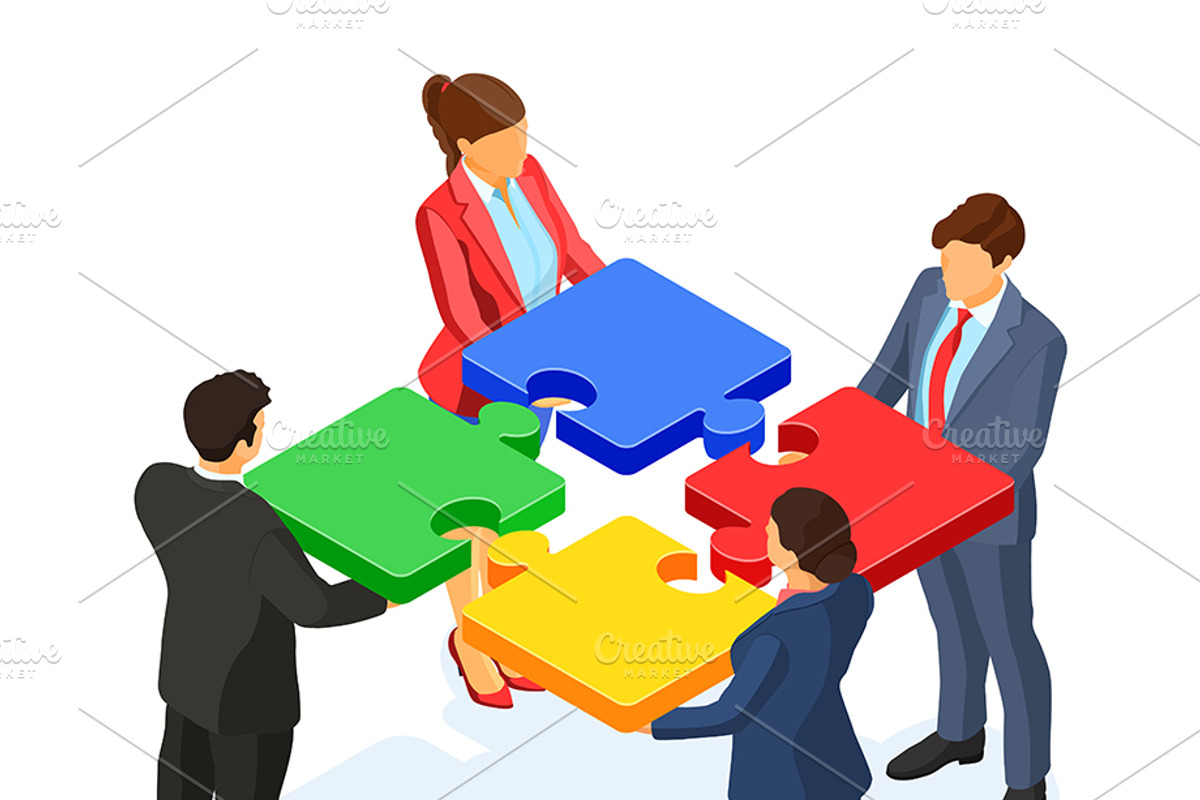 Partnership and Business Teamwork, a Person Illustration by TAlex (Photo 6 of 6)