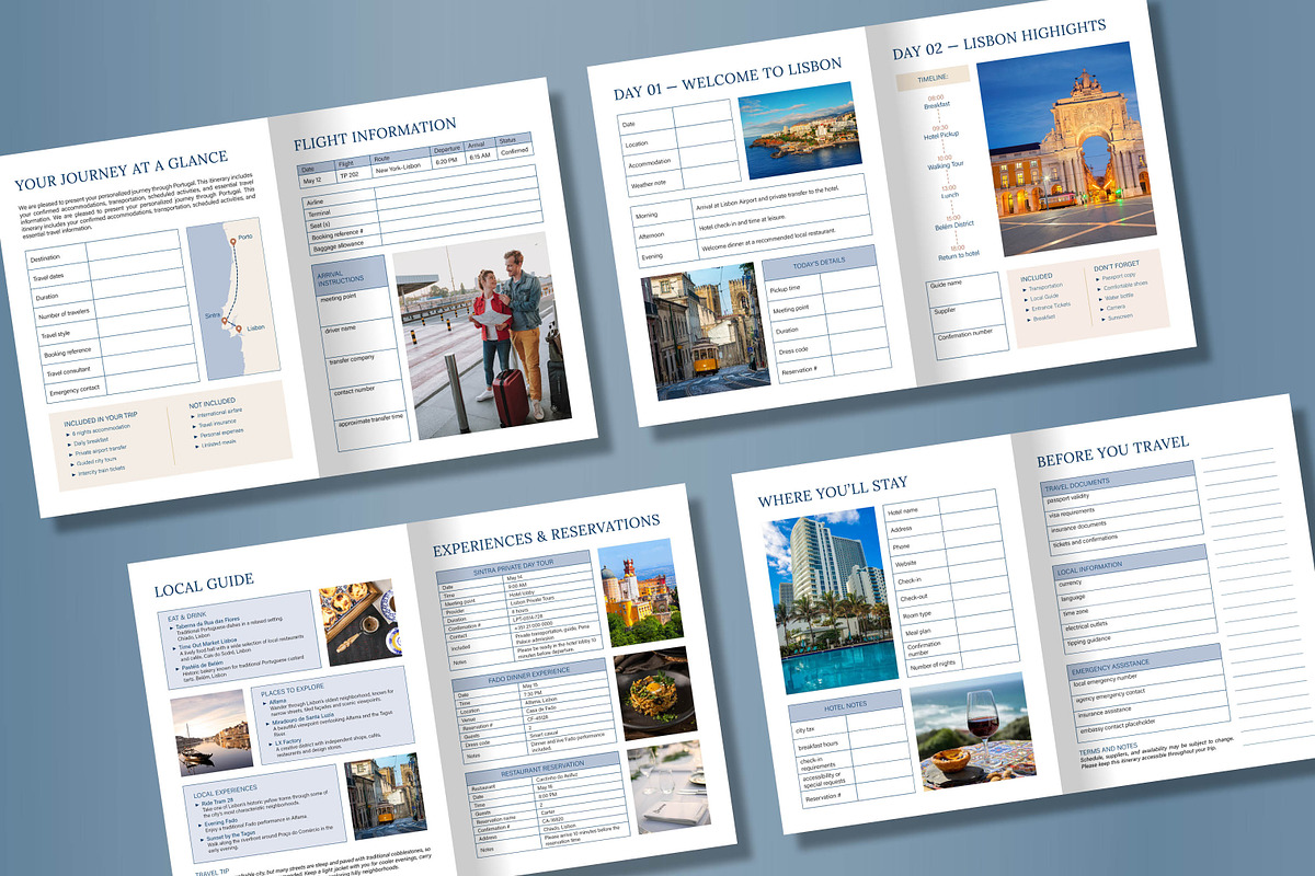 Travel Agency Itinerary Template, a Brochure Template by R-studio (Photo 7 of 9)