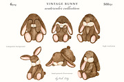 Vintage Bunny Watercolor Collection, an Animal Illustration by Ooh Lily (Thumbnail 6 of 20)