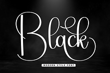 Black | Script Font