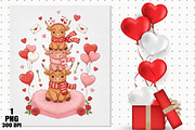 Valentine Highland Cow Stack PNG, an Illustration by Daily.Designs (Thumbnail 4 of 5)