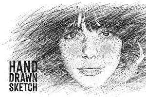 Hand Drawn Sketch Effect Mockup, a Layer Style Add-On by studiogstock