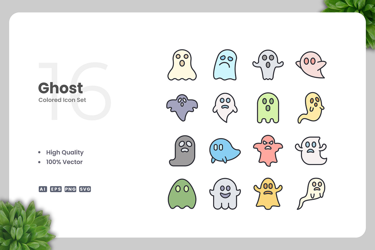 Ghost Colored Icons, an Icon by Upnowgraphic