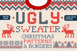 Christmas seamless knitted patterns