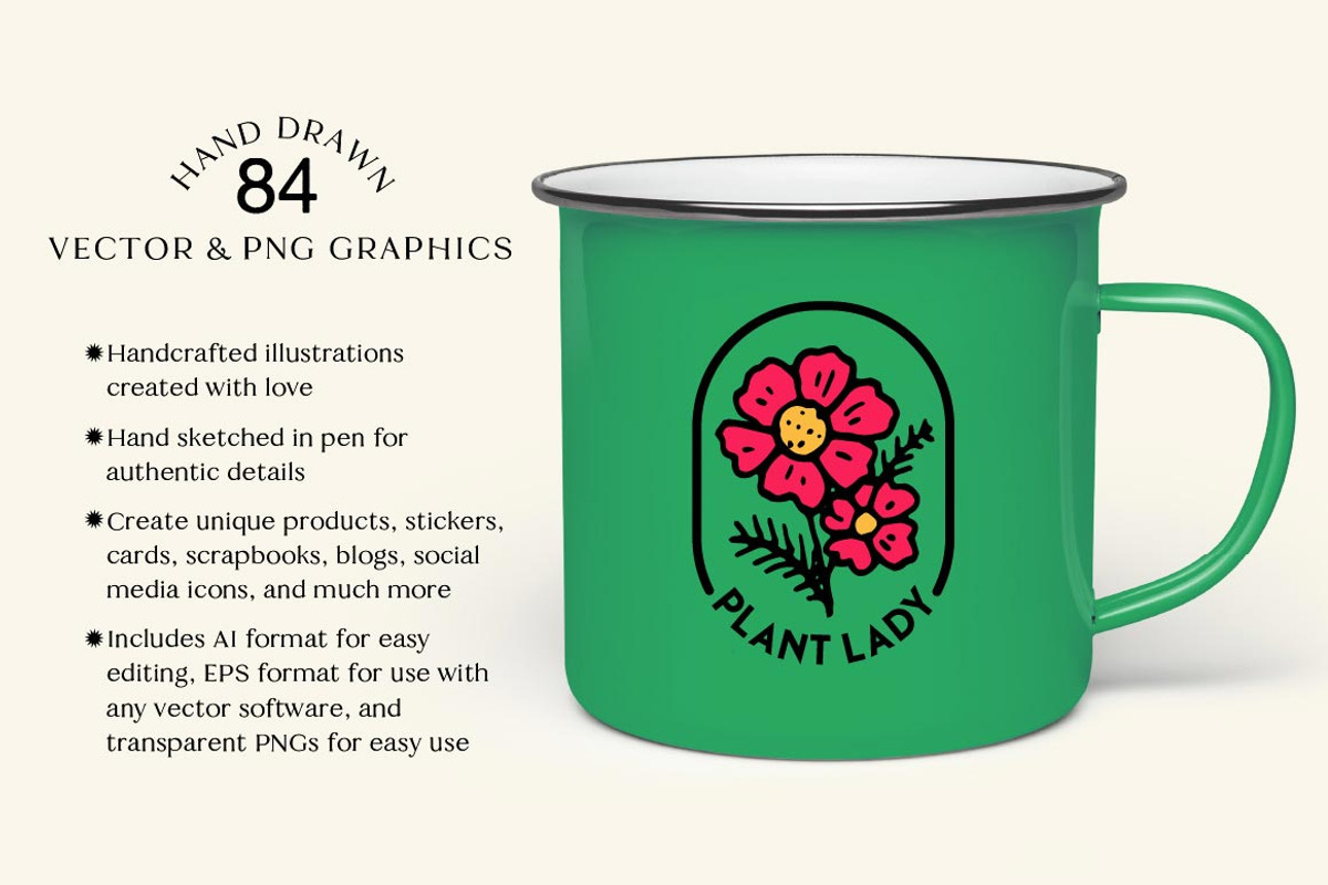 Botanical Icons Clipart Set, a Duotone Icon by Lemonade Pixel (Photo 2 of 8)
