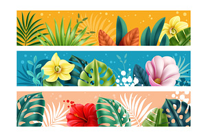 Tropical plants board pages, an Object Illustration by YummyBuum