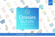 20x Baby Onesies BUNDLE Mock-up Sets, a Books & Magazine Mockup by BlackMocca (Thumbnail 5 of 28)