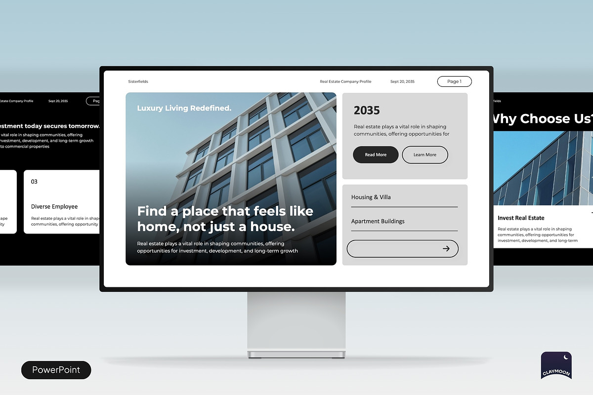 Real Estate Company Profile, a Presentation Template by Claymoon Lab (Photo 1 of 7)
