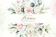 Watercolor Blush Floral Alphabet Set, a Decorative Illustration by Veris Studio (Thumbnail 5 of 24)