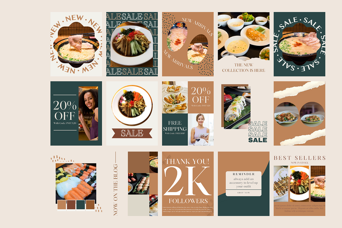 Restaurant Instagram Templates, a Social Media Template by Social Assumptions (Photo 7 of 9)