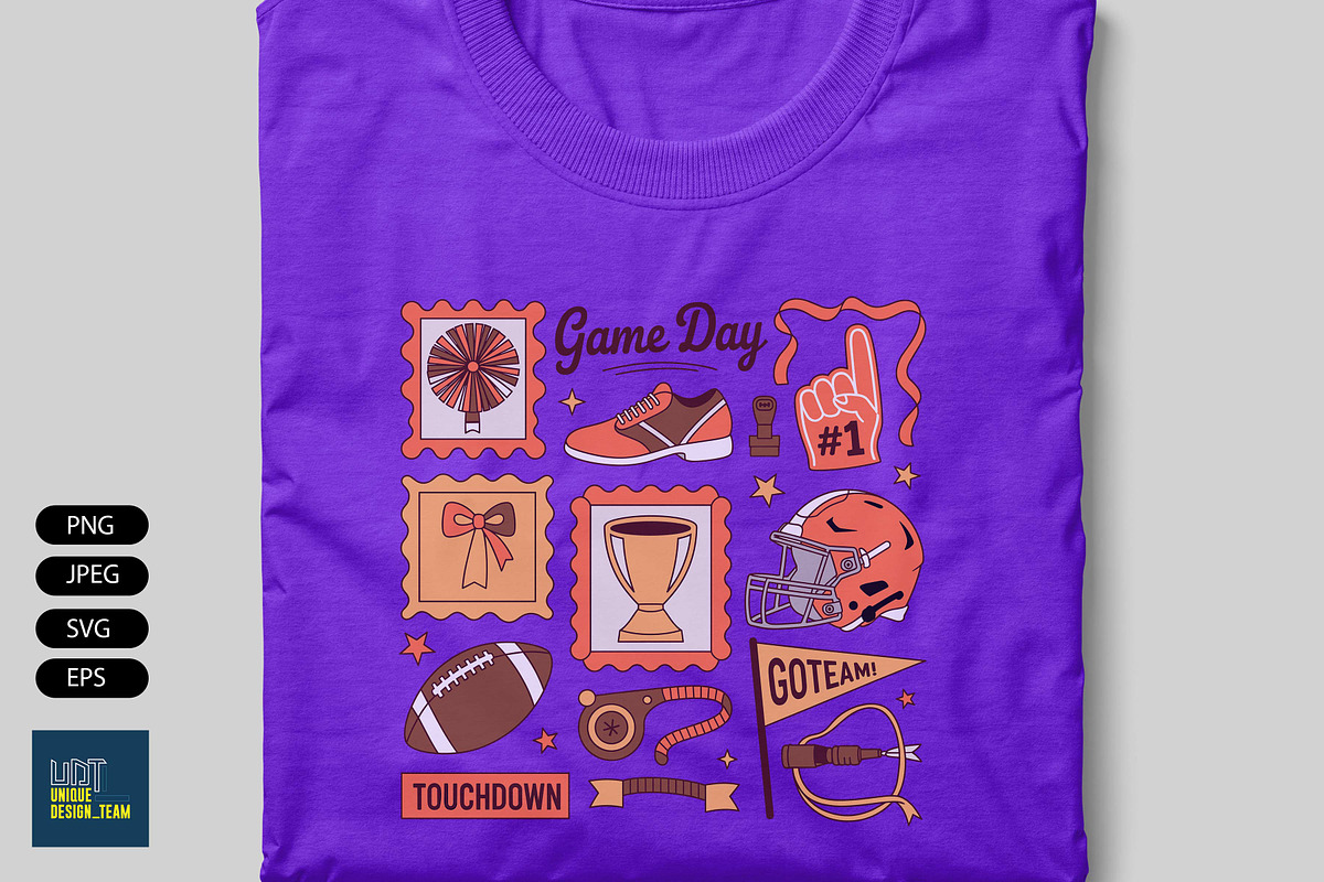 Preppy Football T Shirt Design, a Sport Illustration by Unique Design Team (Photo 4 of 7)