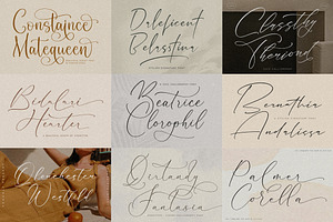 75 Elegant Script Font Bundle