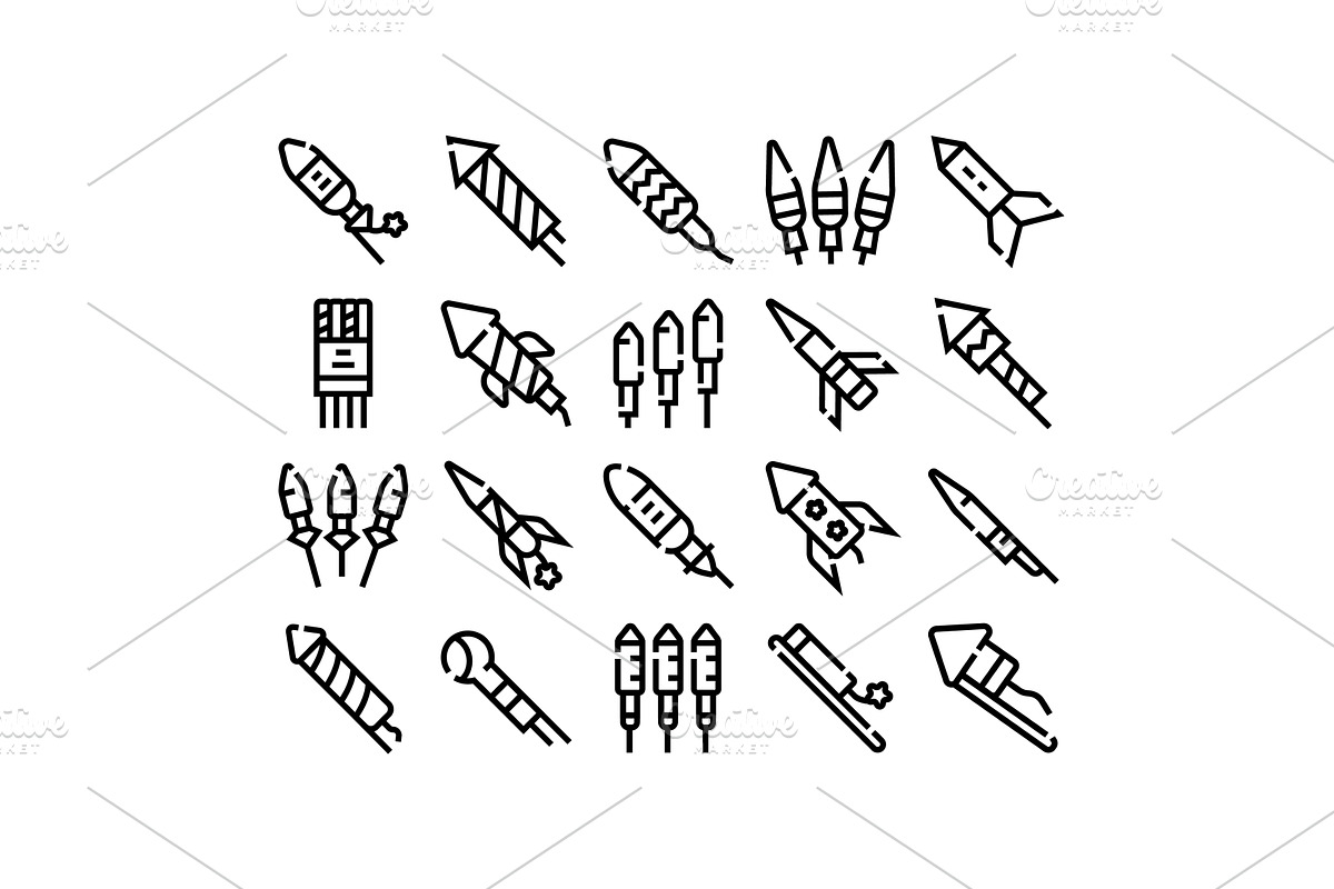 Fireworks rockets celebrating, an Object Illustration by pikepicture