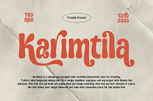 Karimtila Vintage Groovy Font