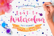 Text To Watercolour Actions PS, an Action Add-On by JasGraphicTools (Thumbnail 1 of 10)