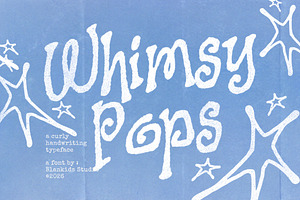 Whimsy Pops – Curly Handwriting Font