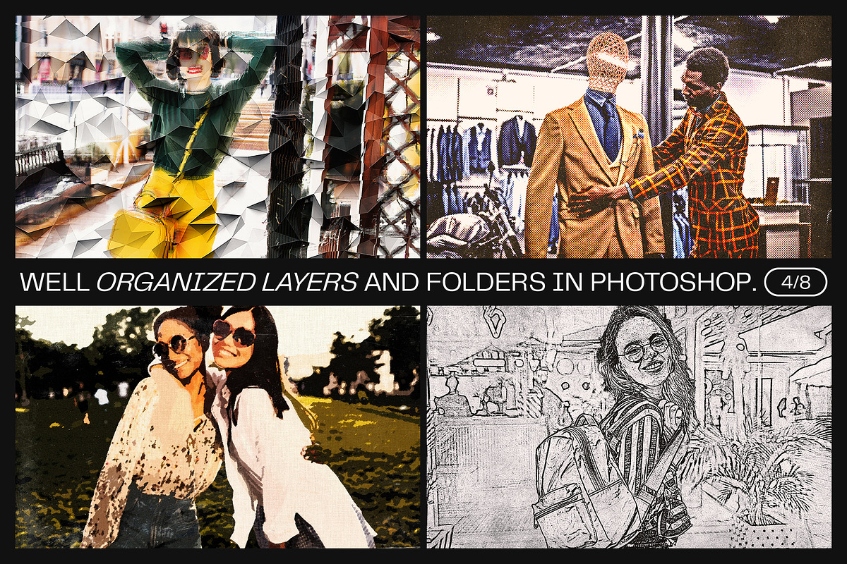 12 Photo Effect Templates, a Layer Style Add-On by iDoodle Studio