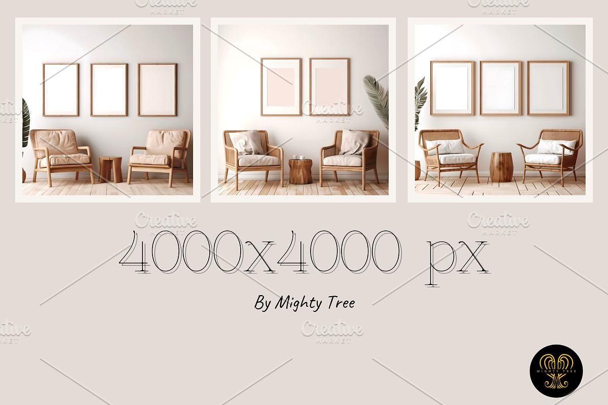 Set with frame mockups 6, a Merchandise Mockup by MightyTreeIE (Photo 3 of 9)