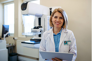 Smiling doctor standing next to, a Person Photo by HalfPoint