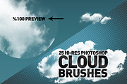 25 Hi-Res Cloud Brushes, a Brush Add-On by Creative Graphics (Thumbnail 2 of 3)