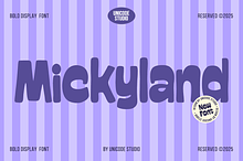 Mickyland - Playful Display Font