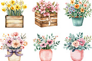 Colorful Flowers Arrangements, an Illustration by Designking (Thumbnail 2 of 5)