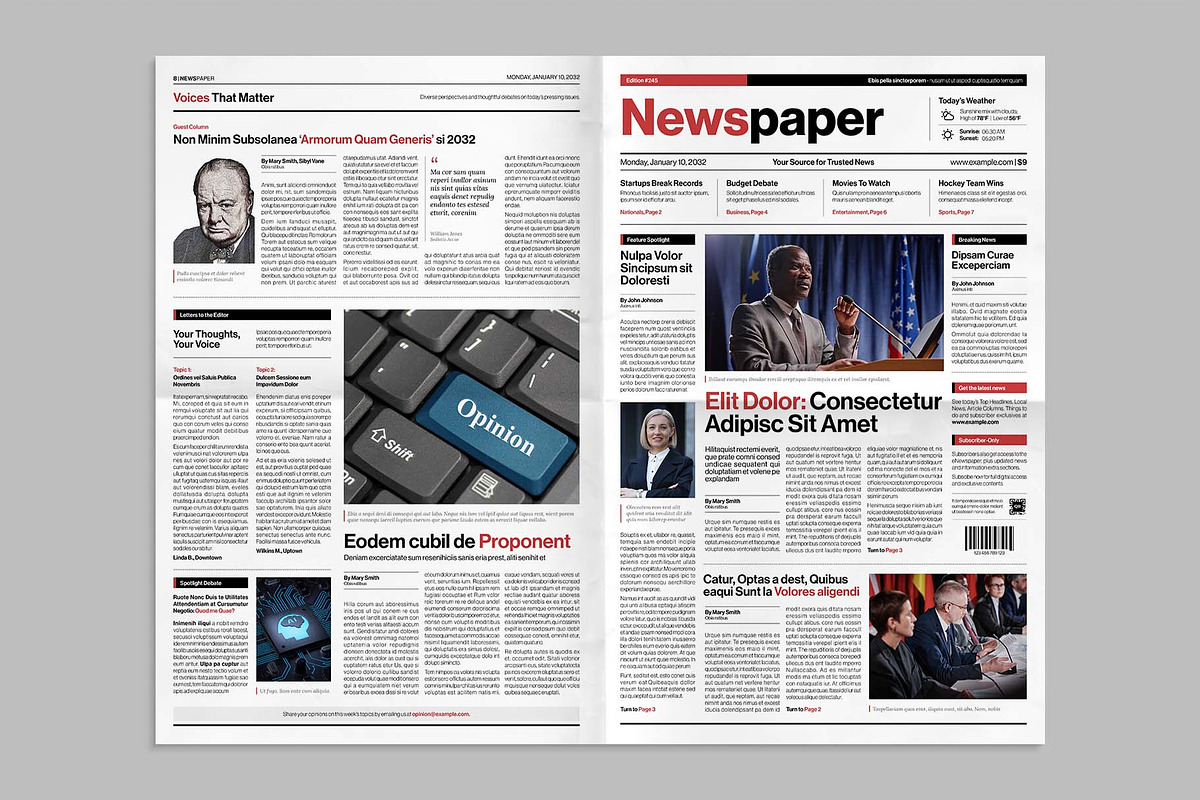 Newspaper, a Magazine Template by BrandPacks (Photo 3 of 7)