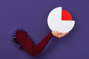 Hand holding circle graph, a Business Photo by Ales Munt