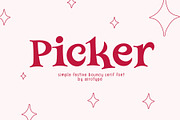 Picker - Festive and Cute Serif Font, a Serif Font by Airotype (Thumbnail 1 of 10)
