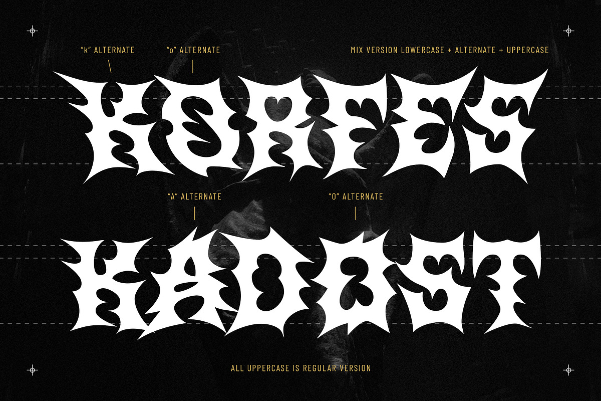Drivioz - Black Metal Game Font, a Blackletter Font by Typia Nesia (Photo 7 of 11)