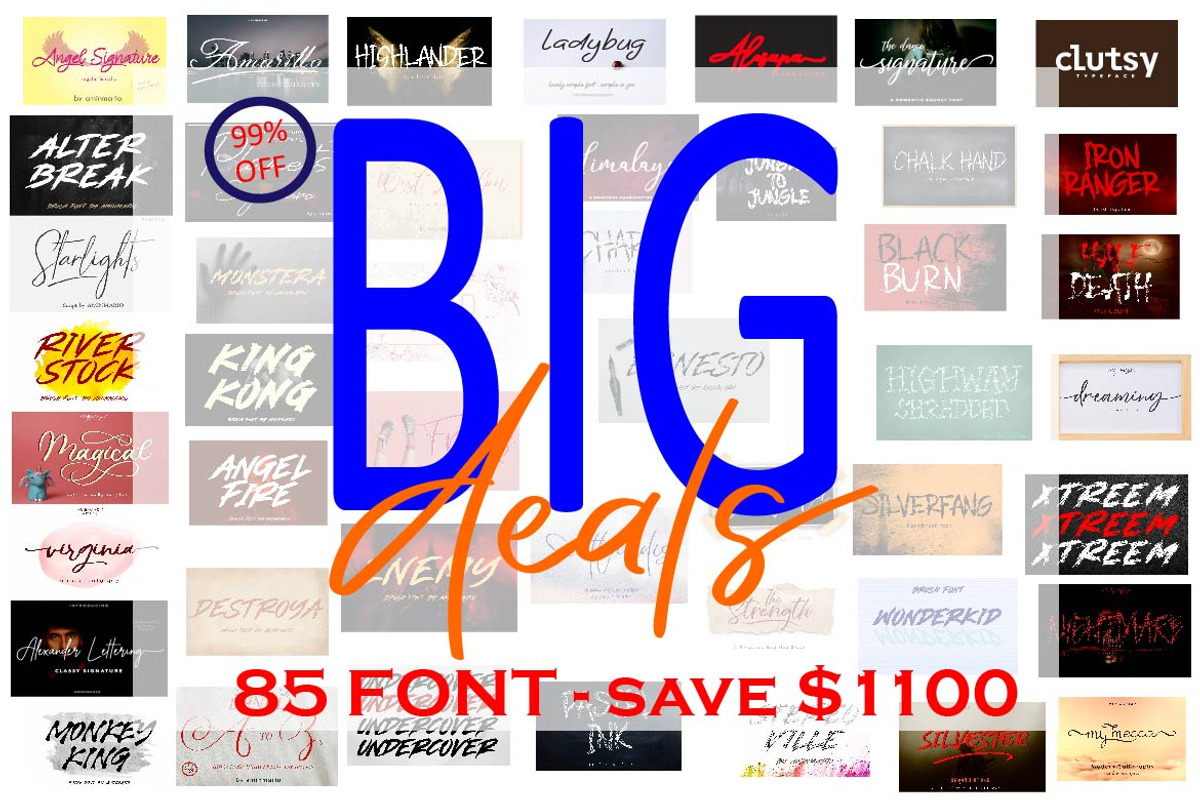 BIG DEALS - 85 Fonts