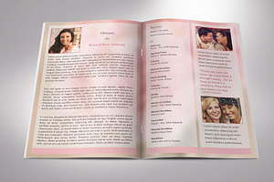 Glamour Funeral Program Word 4 Pages