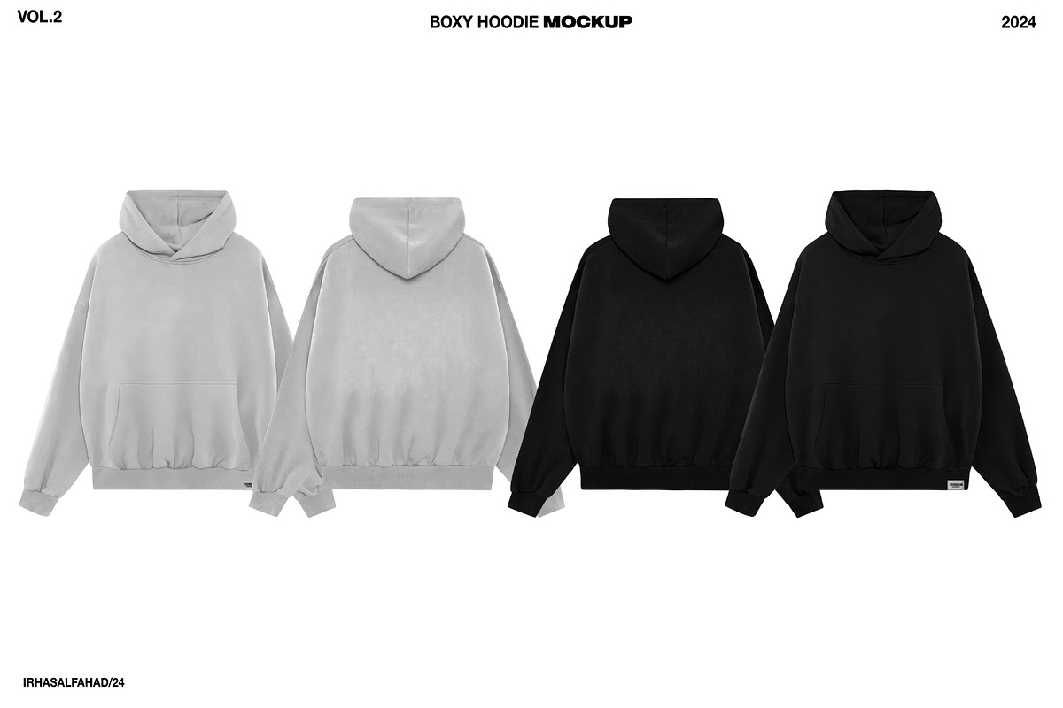 Boxy Hoodie Mockup, a Hoody Mockup by Irhasalfahad (Photo 4 of 4)