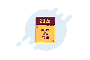 Happy new year 2026, an Illustration by SkyVectors