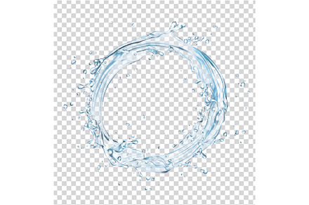 vector water splash circle