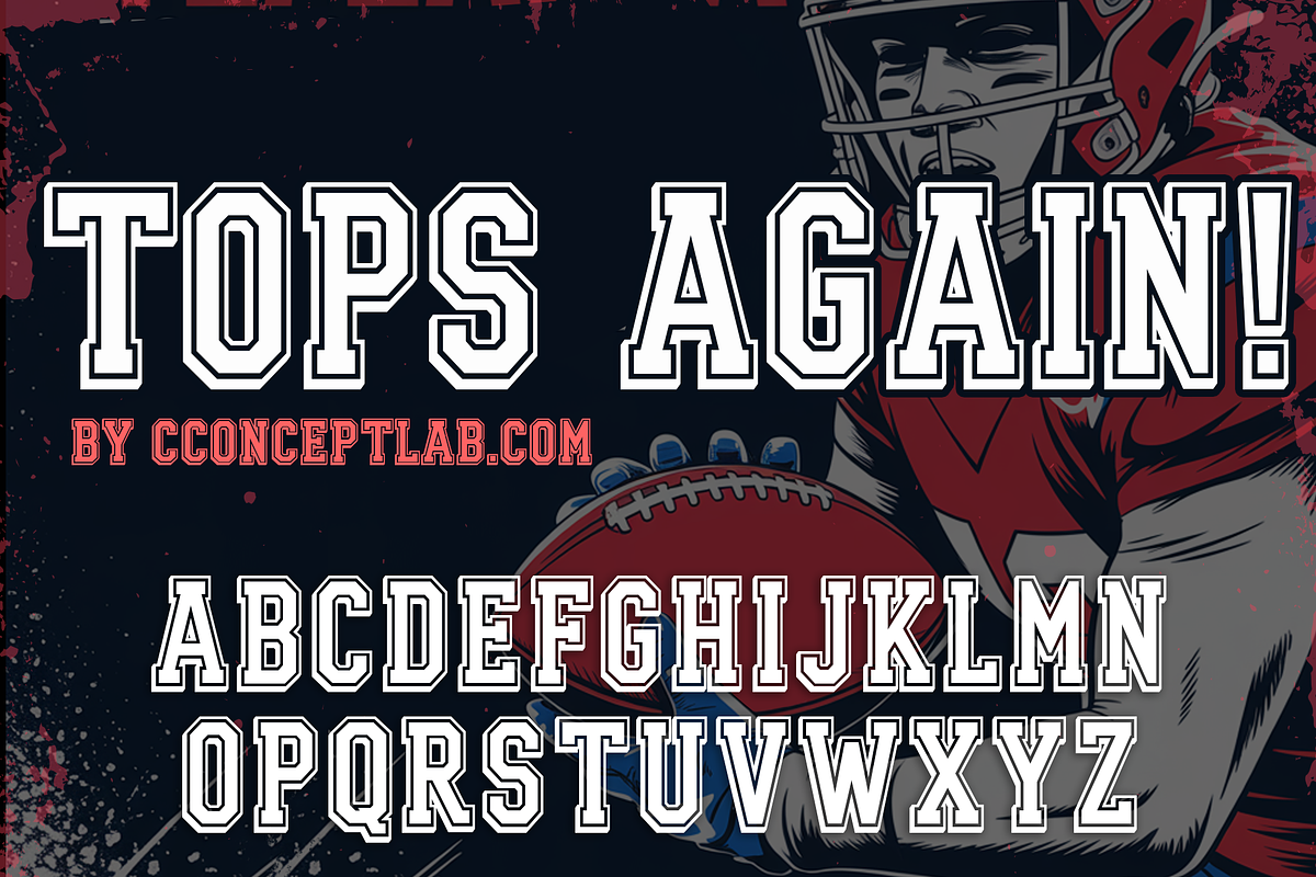 TOPS AGAIN!, a Font by CCONCEPTLAB