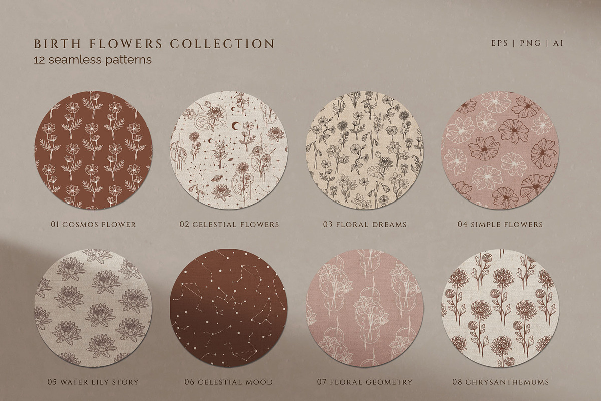 Hand drawn Birth Month Flowers, an Illustration by KirillsWorkshop (Photo 11 of 12)
