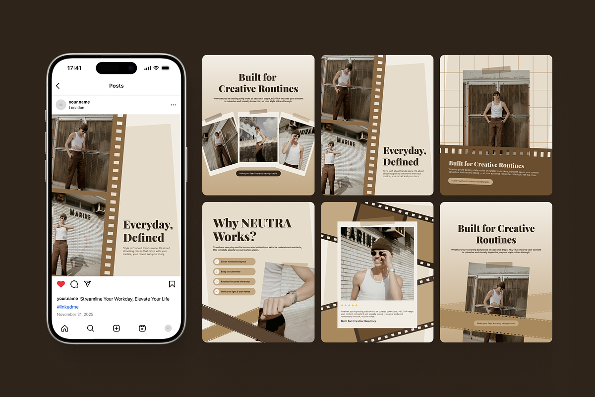 Neutra - Fashion Style Social Media, a Social Media Template by SLAB! Design (Photo 2 of 8)