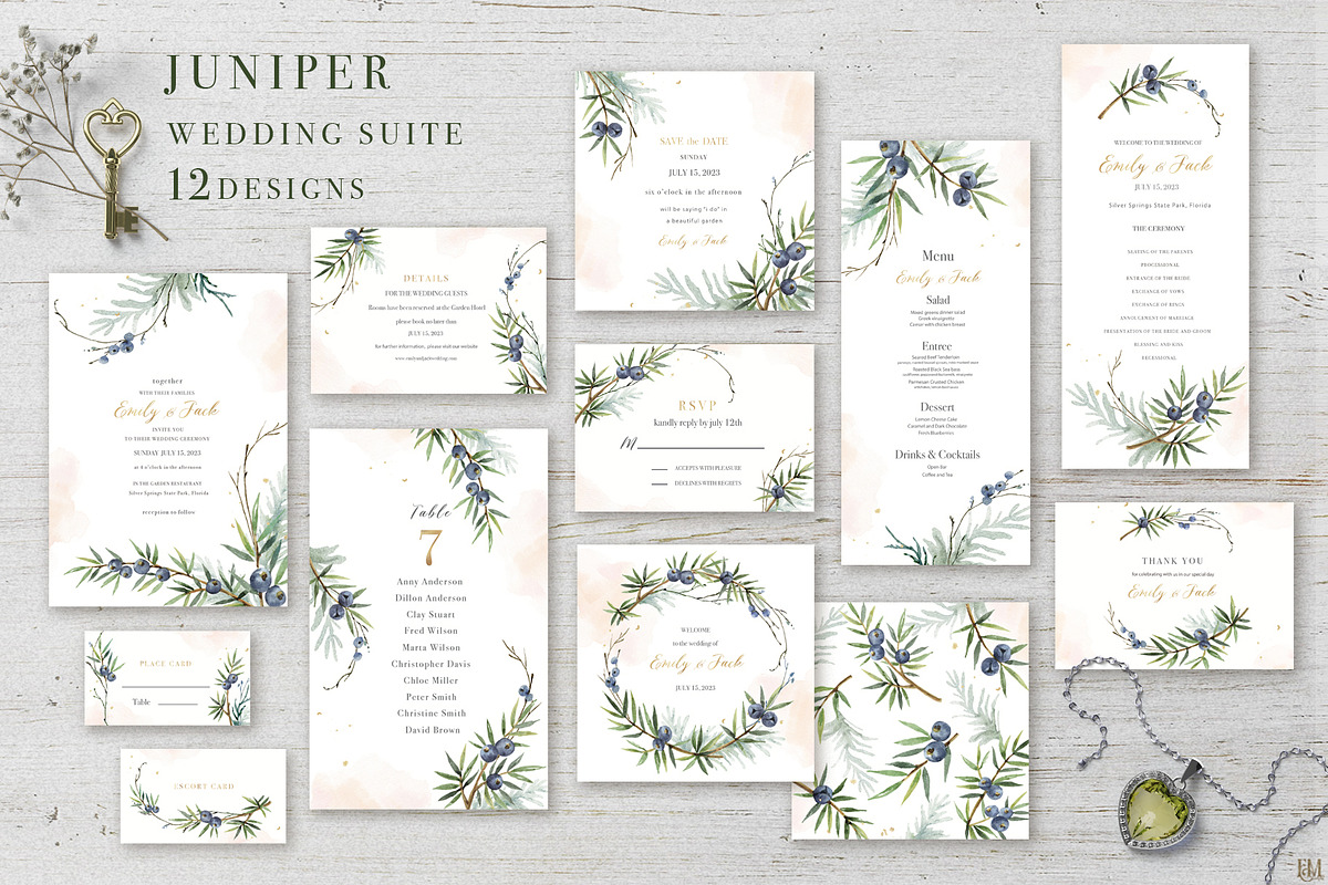 Juniper Wedding Suite, an Illustration by Elena Medvedeva (Photo 1 of 7)