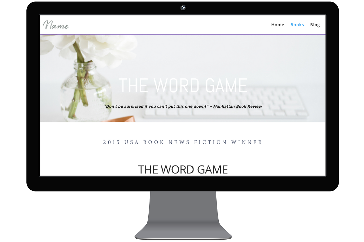 White Floral: Divi Site for Authors, a WordPress Template by Branding with Intent (Photo 4 of 6)