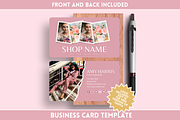 Blush Pink Business Card, a Business Card Template by SunshineStudioBoutique (Thumbnail 1 of 10)