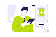 Buying insurance online abstract, a Finance Illustration by Visual Generation (Thumbnail 1 of 3)
