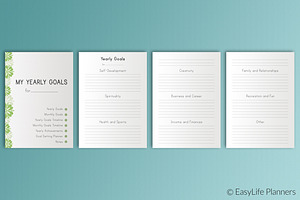 Yearly Goals Planner A4