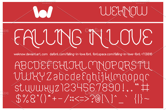 falling in love font preview 7