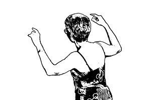 Isolated graphic of mature woman dancing, a Person Illustration by DanFLCreativo